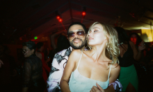 the weeknd and lily-rose depp as tedros and jocelyn, respectively, in 'the idol'