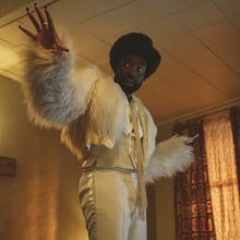In the TV show "Black Mirror" actor Paapa Essiedu is dressed as disco icon Bobby Farrell.
