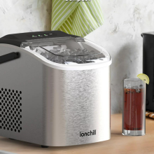 Ionchill ice maker sitting on a countertop 